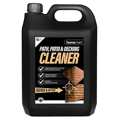 HomeSmart Path, Patio & Decking Cleaner 5L - Removes Mould And Algae - Restore Natural Appearance - Inhibits Growth - Protects for Winter