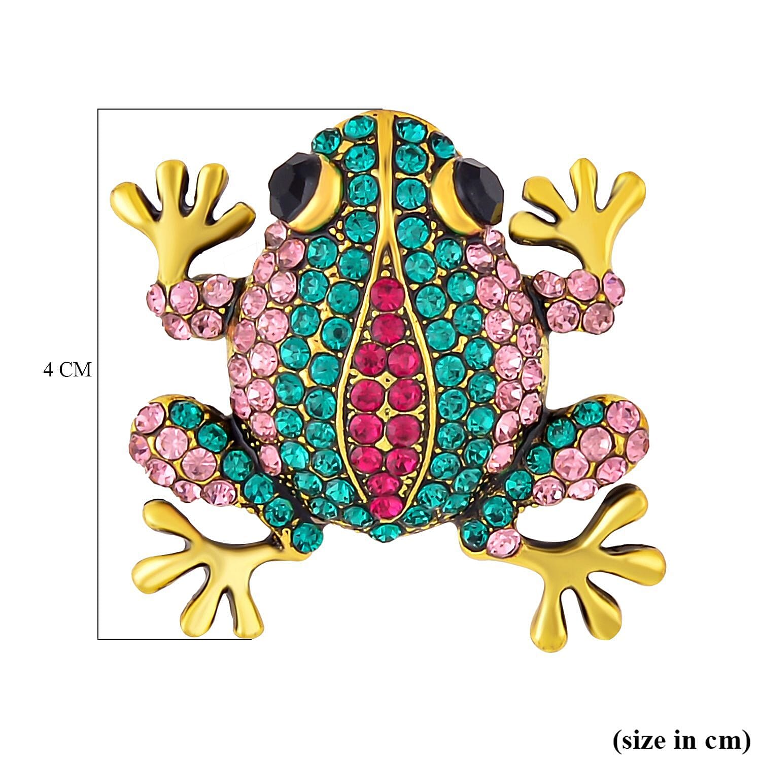 Multi Colour Austrian Crystal Enamelled Toad Brooch Multi Colour Austrian Crystal Enamelled Toad Brooch