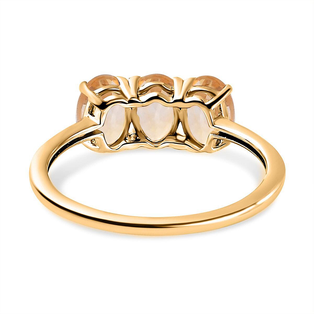 Citrine 3 Stone Ring in 18K Vermeil Yellow Gold Plated Sterling Silver 1.32 Ct. Citrine 3 Stone Ring in 18K Vermeil Yellow Gold Plated Sterling Silver 1.32 Ct.