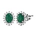 Socoto Emerald and Natural Cambodian Zircon Earrings (with Push Back) in Platinum Overlay Sterling Silver 2.438 Ct