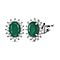 Socoto Emerald and Natural Cambodian Zircon Earrings (with Push Back) in Platinum Overlay Sterling Silver 2.438 Ct