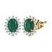 Socoto Emerald and Natural Cambodian Zircon Earrings (with Push Back) in Platinum Overlay Sterling Silver 2.438 Ct