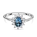 Princess Diana Inspired Halo Ring in Sterling Silver