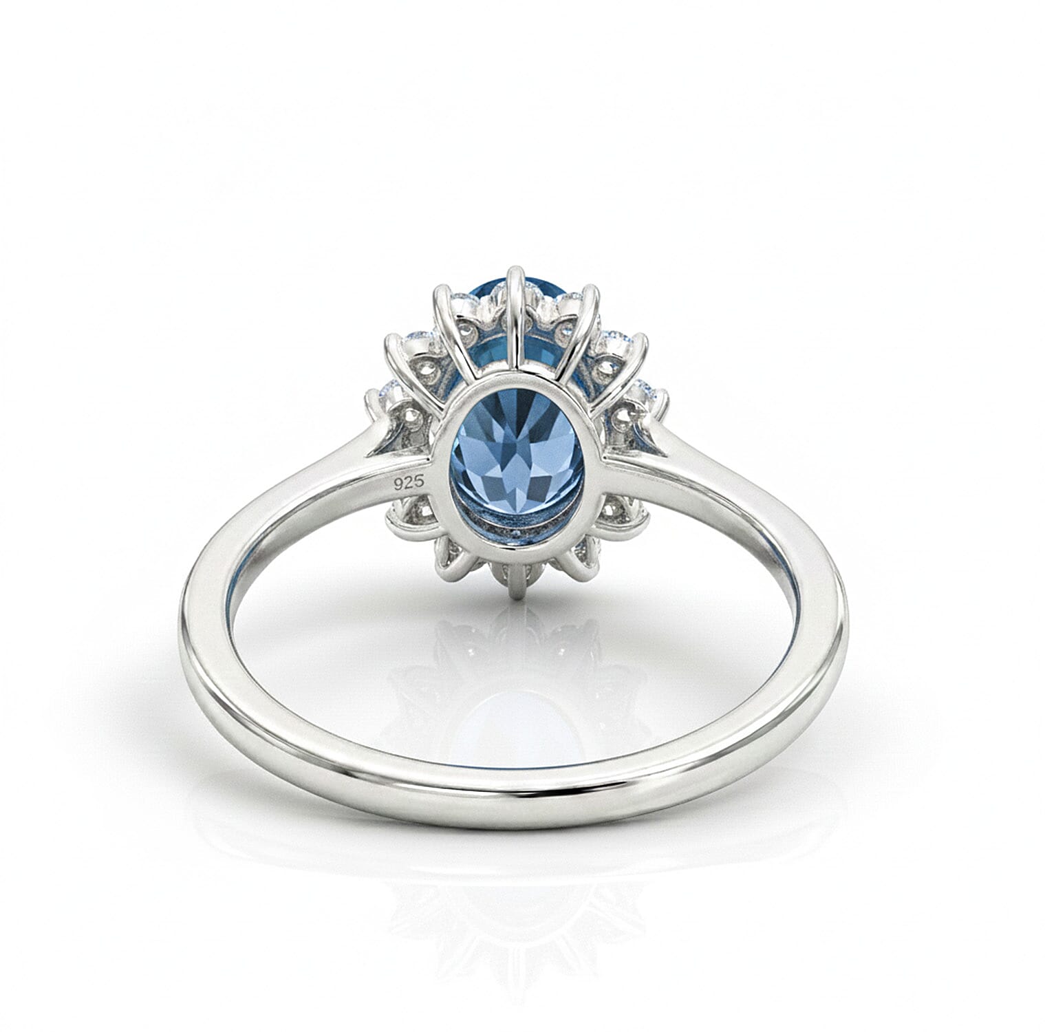 Princess Diana Inspired Halo Ring in Sterling Silver