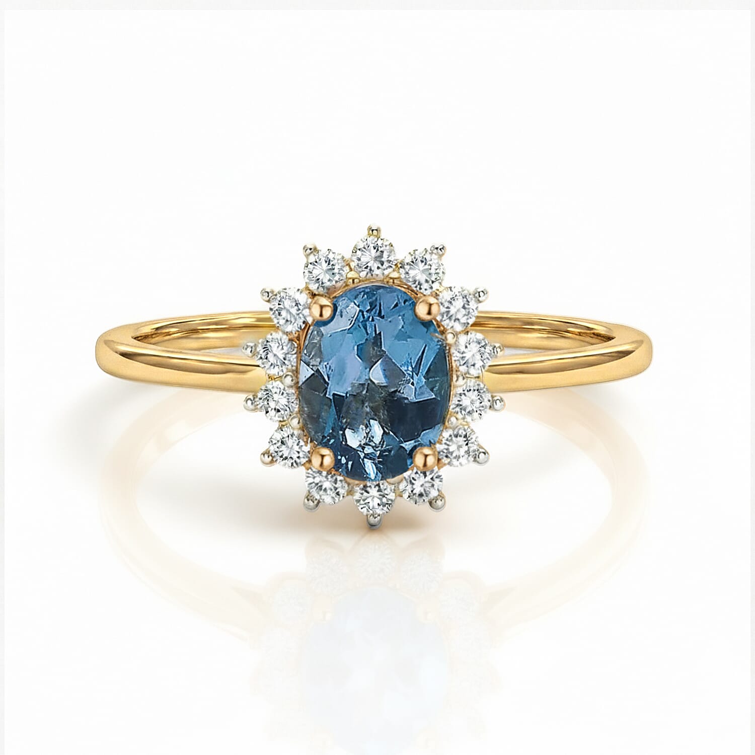 Princess Diana Inspired Halo Ring in Sterling Silver