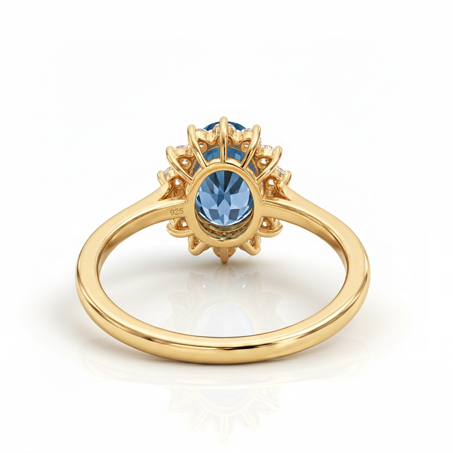 Princess Diana Inspired Halo Ring in Sterling Silver