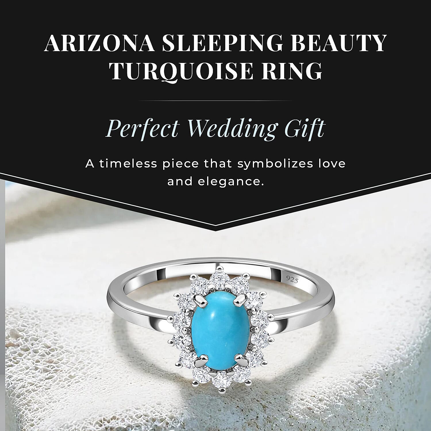 Princess Diana Inspired Halo Ring in Sterling Silver