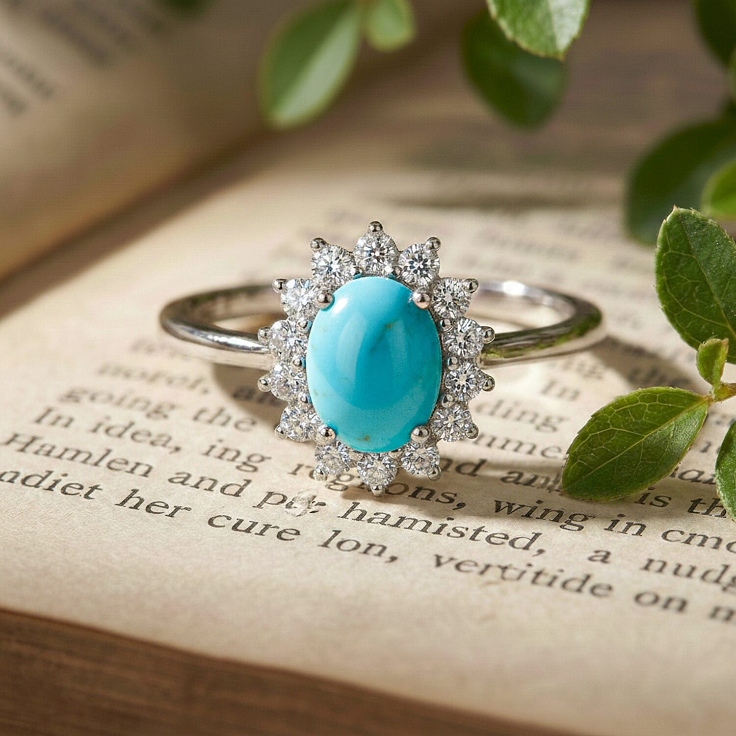 Princess Diana Inspired Halo Ring in Sterling Silver