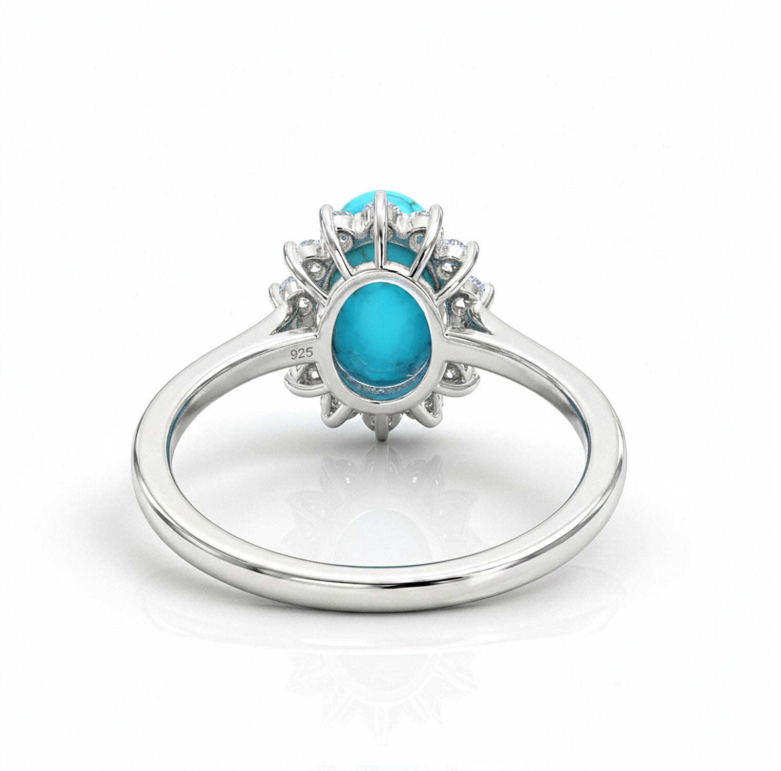 Princess Diana Inspired Halo Ring in Sterling Silver