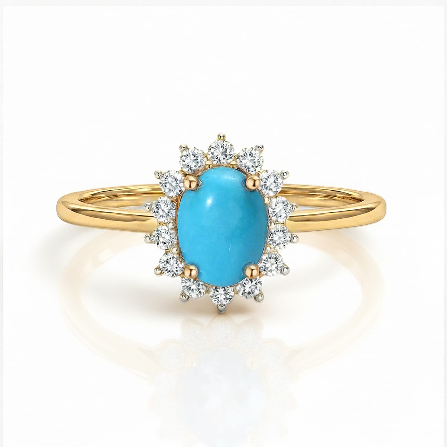 Princess Diana Inspired Halo Ring in Sterling Silver