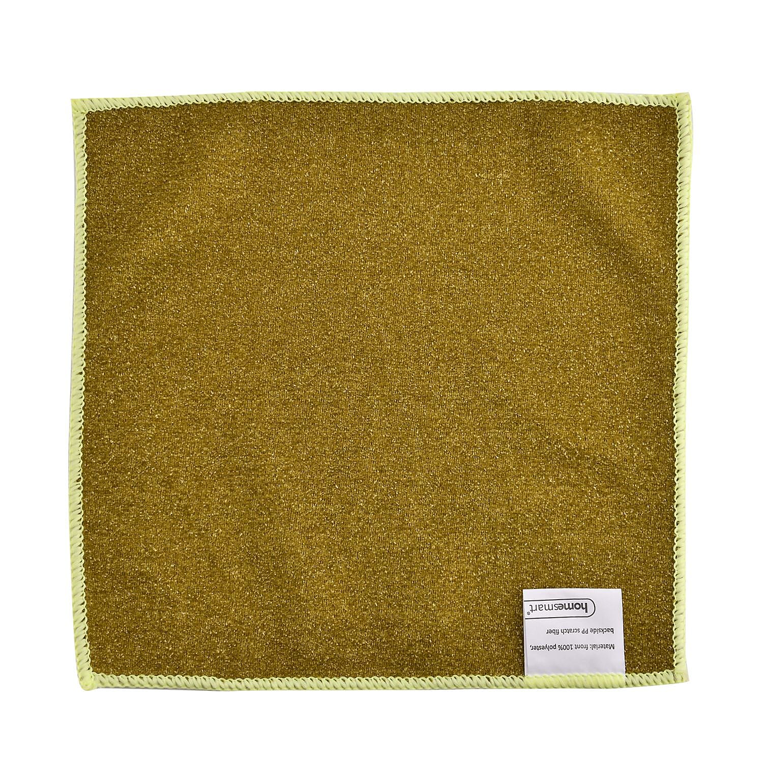 Set of 20 - Double Sided Microfiber And Scratch Fibre Cloth - Brown and Green