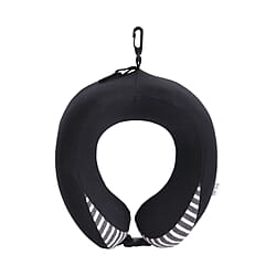 Comfy Neck Pillow with Buckle Closure - Gray