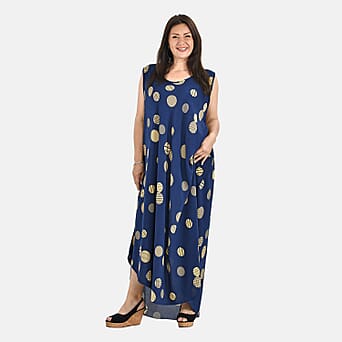 https://tjcuk.sirv.com/Products/73/6/7364047/Tamsy-100-Viscose-Gold-Circle-Print-Umbrella-Dress-One-Size-8-16-Navy_7364047.jpg?w=342&h=342