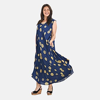 https://tjcuk.sirv.com/Products/73/6/7364047/Tamsy-100-Viscose-Gold-Circle-Print-Umbrella-Dress-One-Size-8-16-Navy_7364047_3.jpg?w=342&h=342