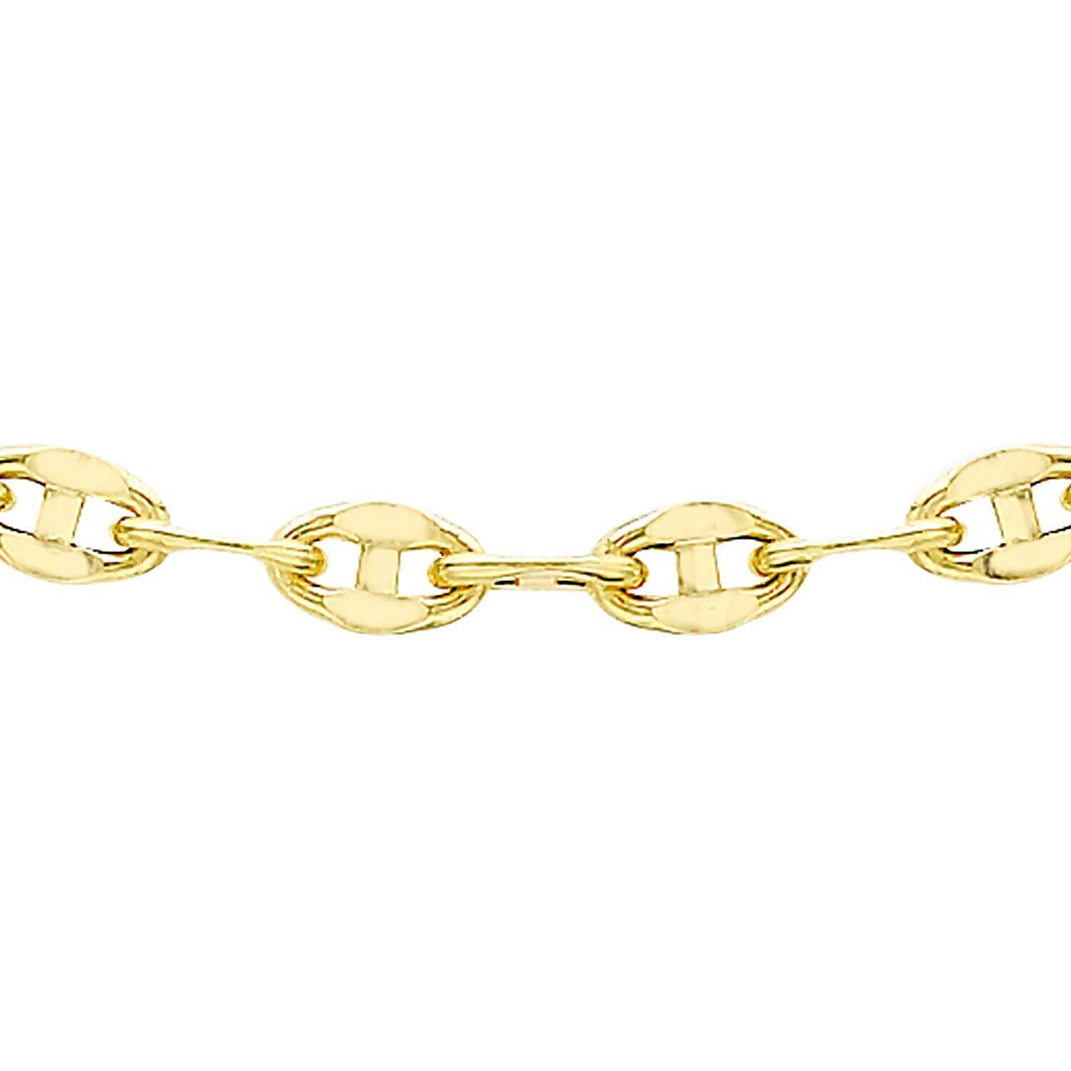 One Time Designer Closeout - 9K Yellow Gold  Link Necklace (Size - 24) With Spring Ring Clasp, Gold Wt. 3 Gms