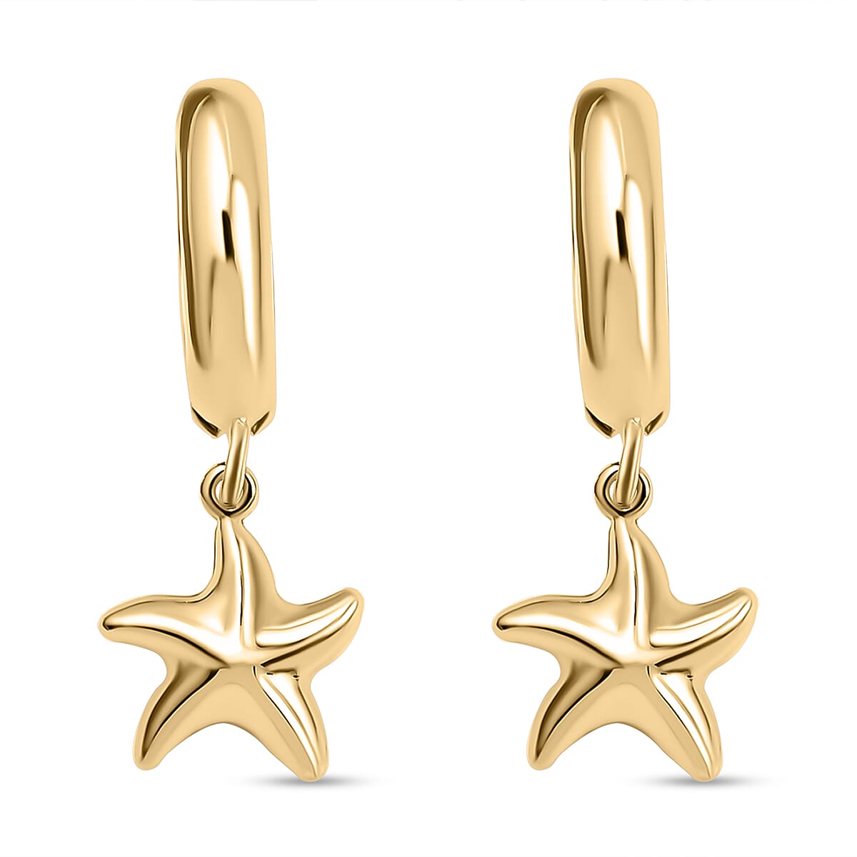Las Vegas Closeout Deal - 9K Yellow Gold Star Earrings