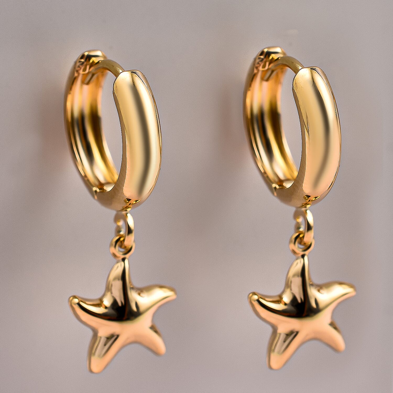 Las Vegas Closeout Deal - 9K Yellow Gold Star Earrings