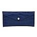 Genuine Leather RFID Protected Stone Pattern Long Size Wallet with Magnetic Closure  Navy