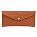 Genuine Leather RFID Protected Stone Pattern Long Size Wallet with Magnetic Closure  Mustard