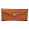 Genuine Leather RFID Protected Stone Pattern Long Size Wallet with Magnetic Closure  Mustard