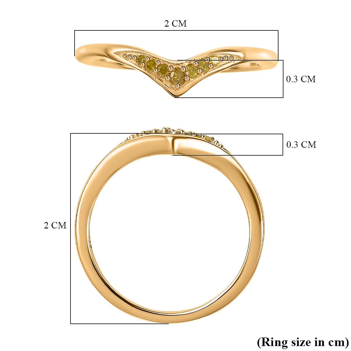 Yellow Diamond Wishbone Ring in 18K Yellow Gold Vermeil Plated Sterling Silver Yellow Diamond Wishbone Ring in 18K Yellow Gold Vermeil Plated Sterling Silver