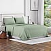 4 Piece Set - Copper Infused Solid Sheets with 2 Pillow Cases (Double Size) - Green