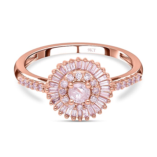 Pink Diamond Bezel Set Ring in 14K Rose Gold (only $875)