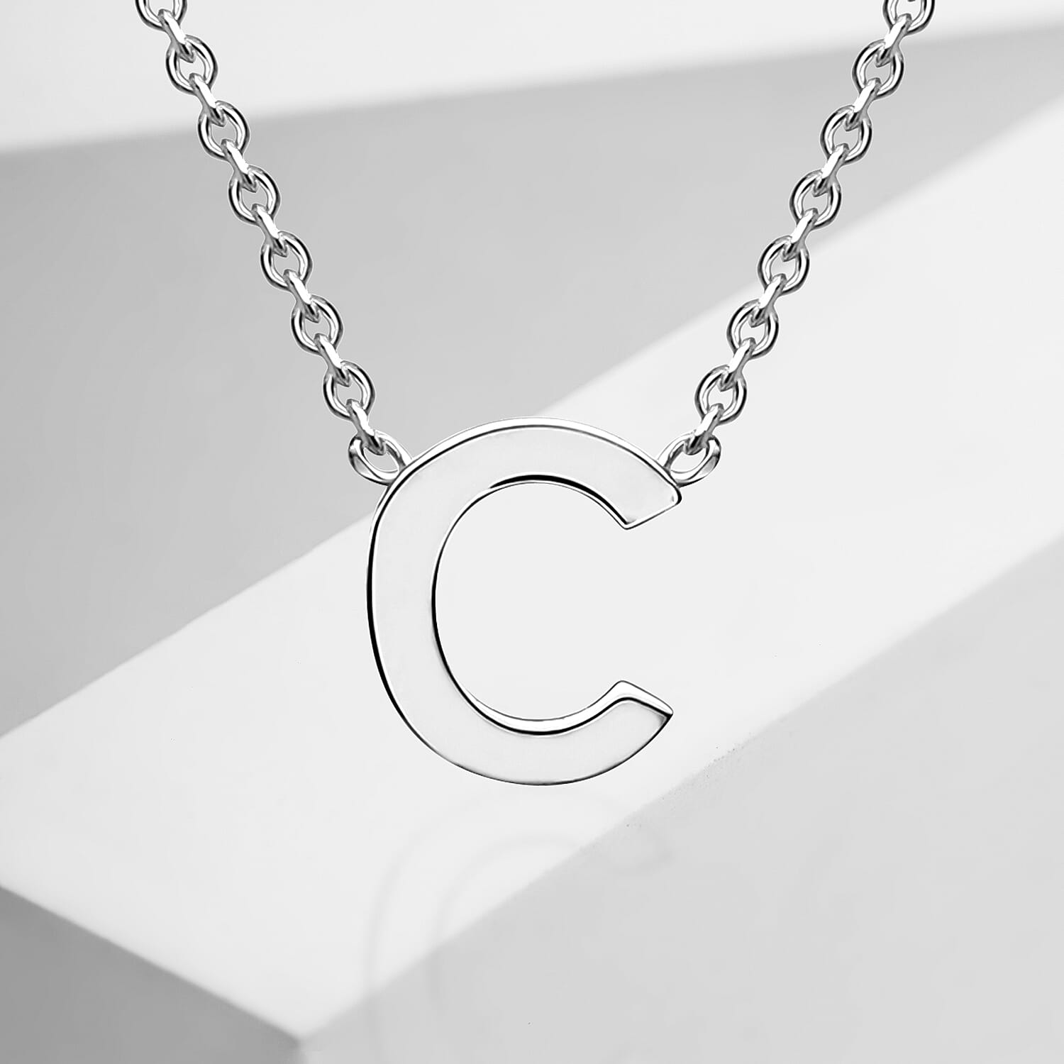 Rhodium Overlay Sterling Silver NecklaceE (Size - 15)