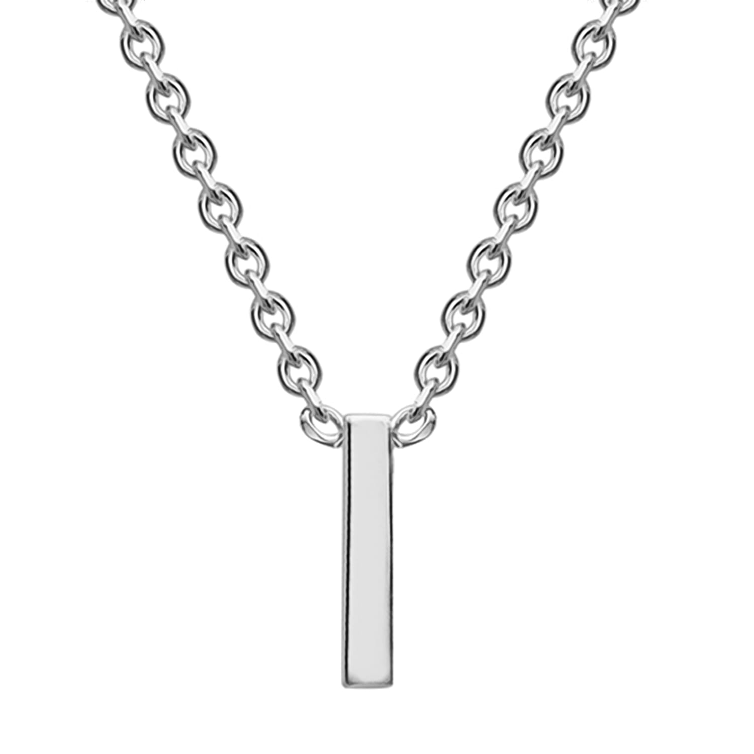 Rhodium Overlay Sterling Silver NecklaceE (Size - 15)