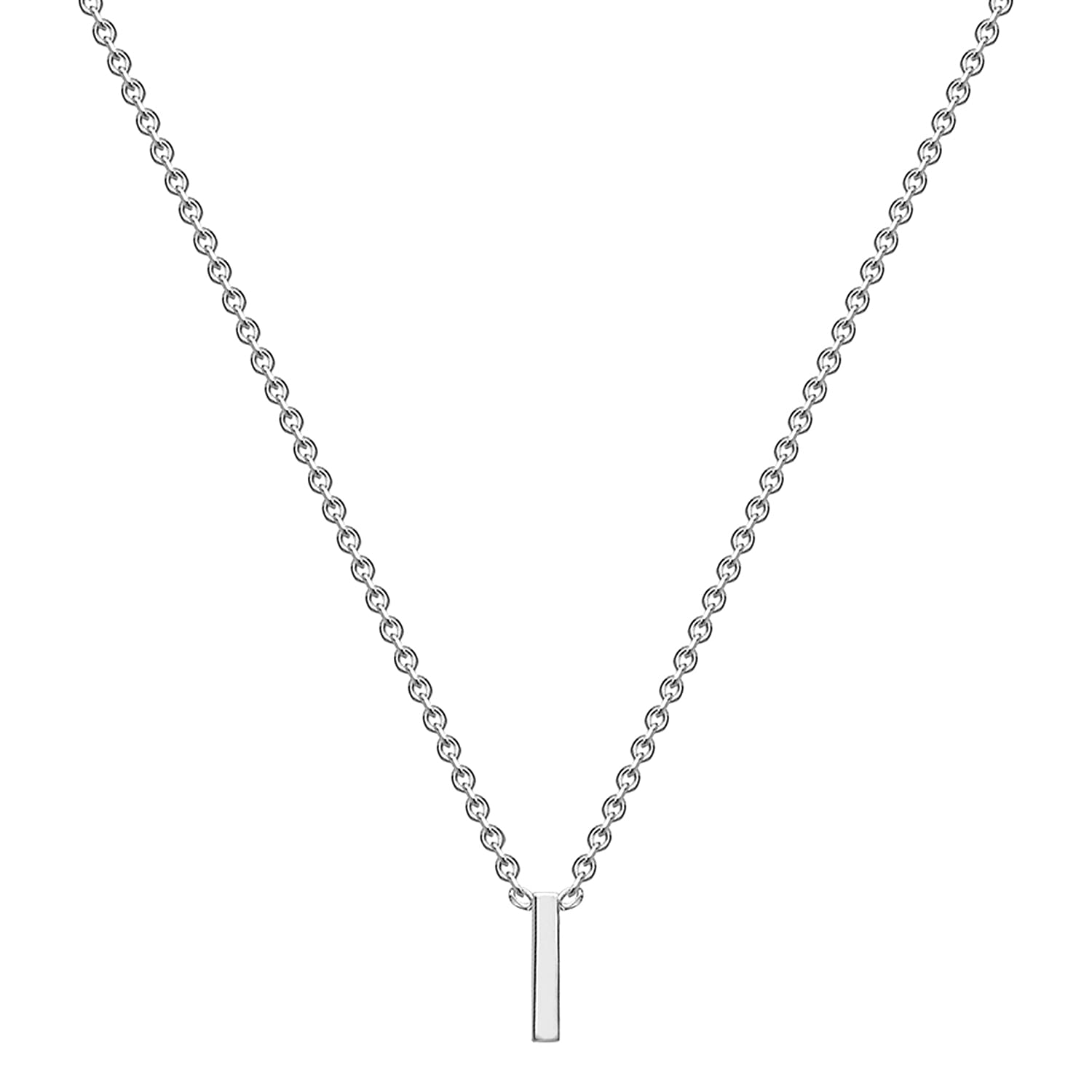 Rhodium Overlay Sterling Silver NecklaceE (Size - 15)