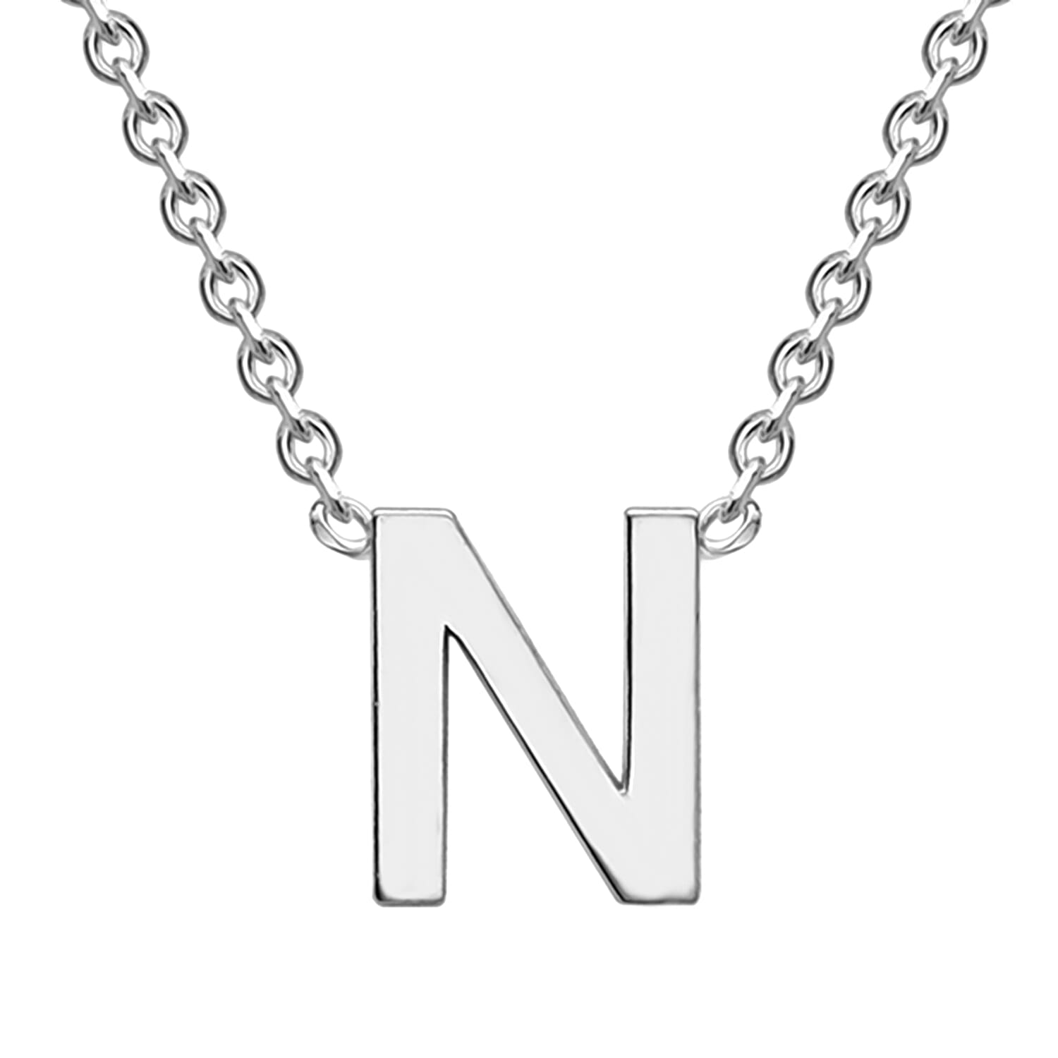 Rhodium Overlay Sterling Silver NecklaceE (Size - 15)