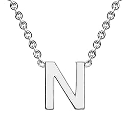 Rhodium Overlay Sterling Silver NecklaceE (Size - 15)