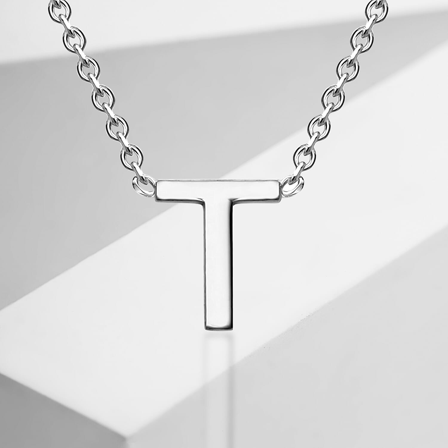 Rhodium Overlay Sterling Silver NecklaceE (Size - 15)