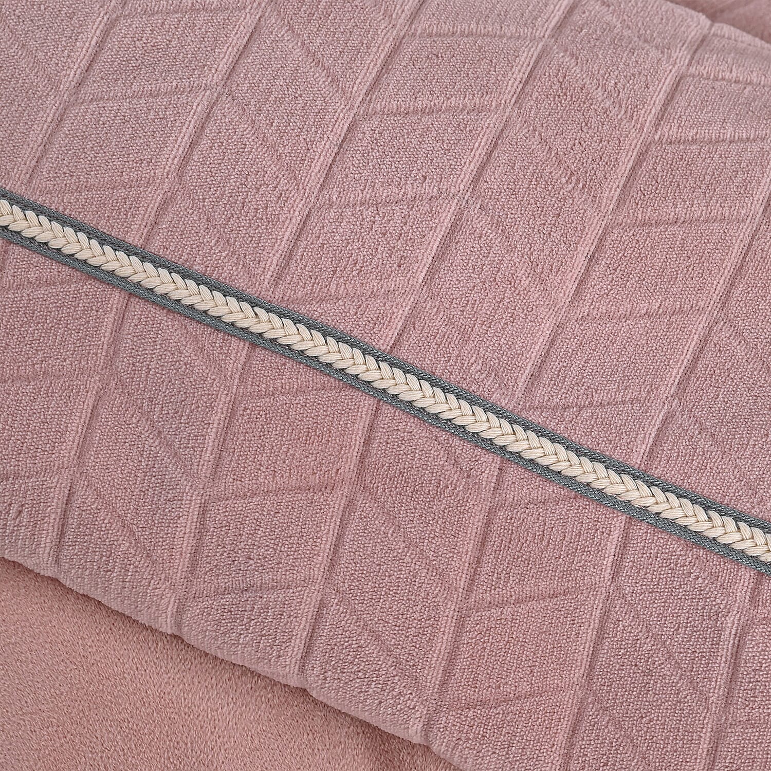 Set of 3 - Milky Velvet Duvet Cover with 2 Pillow Case - Pink