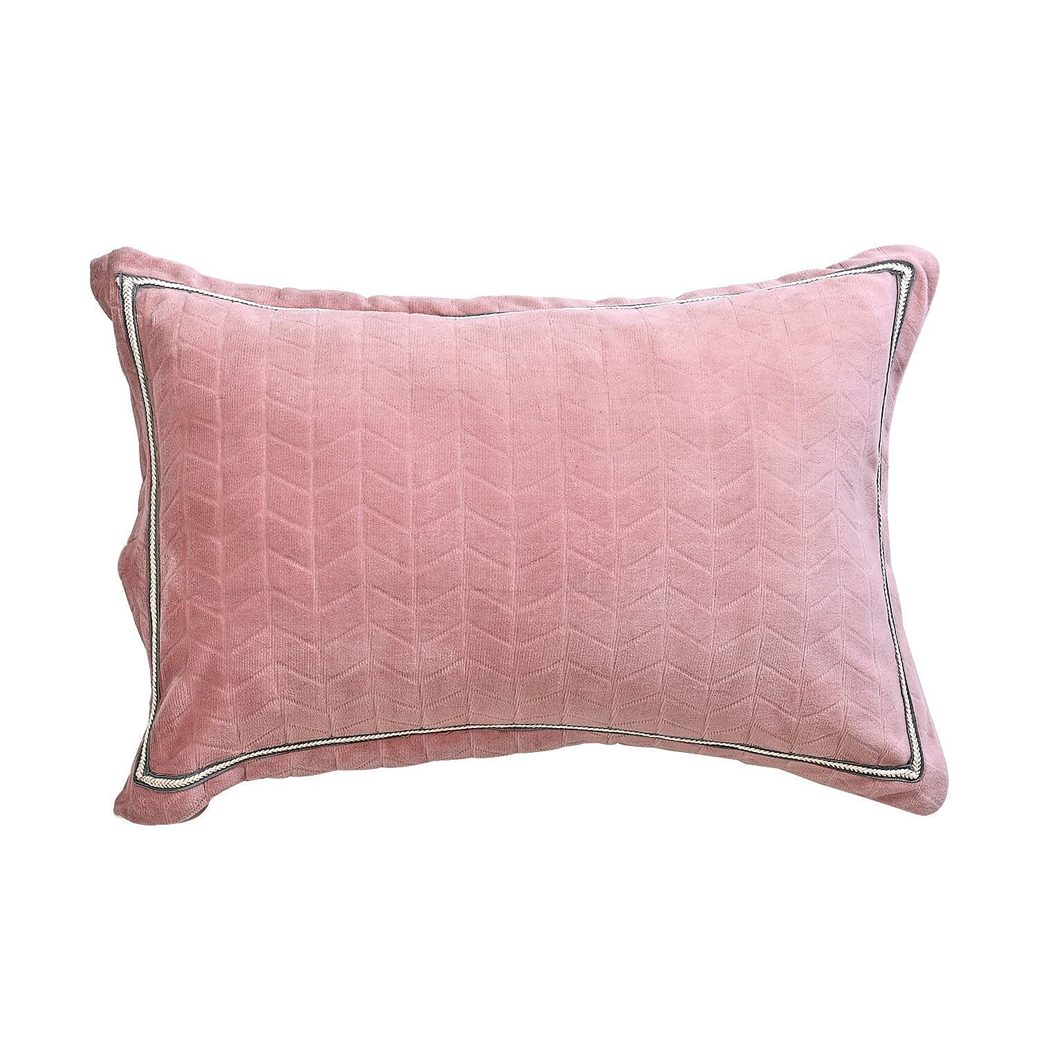 Set of 3 - Milky Velvet Duvet Cover with 2 Pillow Case - Pink