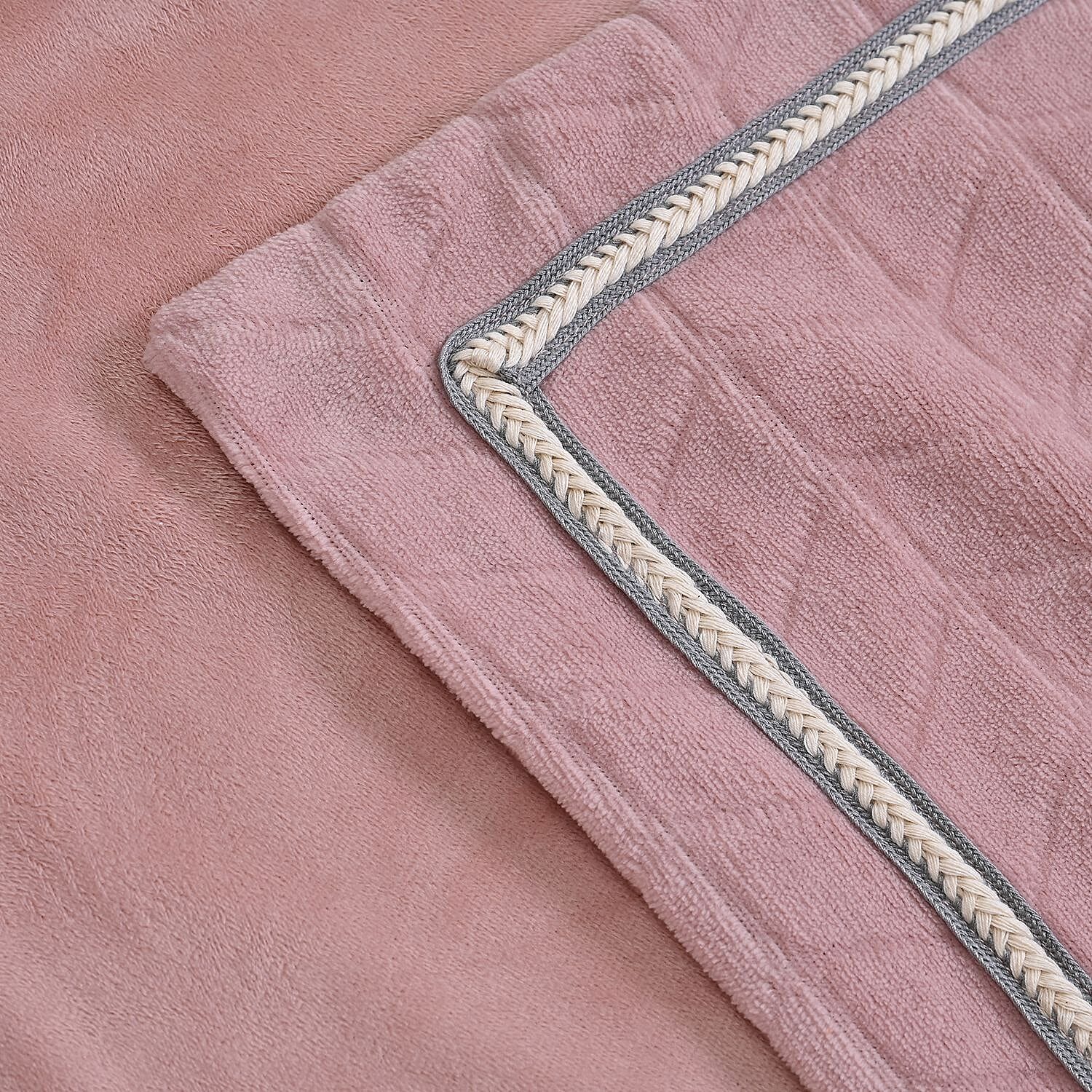 Set of 3 - Milky Velvet Duvet Cover with 2 Pillow Case - Pink