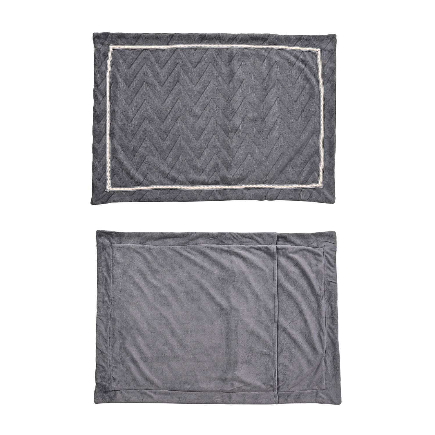 Set of 3 - Milky Velvet Duvet Cover with 2 Pillow Case - Pink