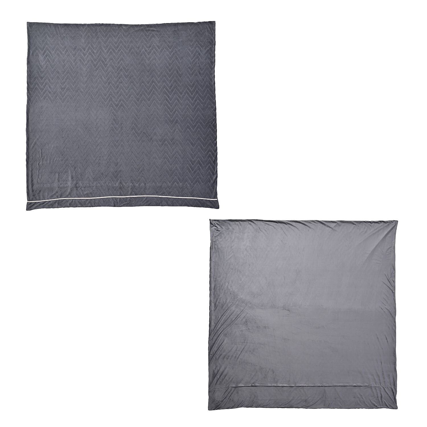 Set of 3 - Milky Velvet Duvet Cover with 2 Pillow Case - Pink