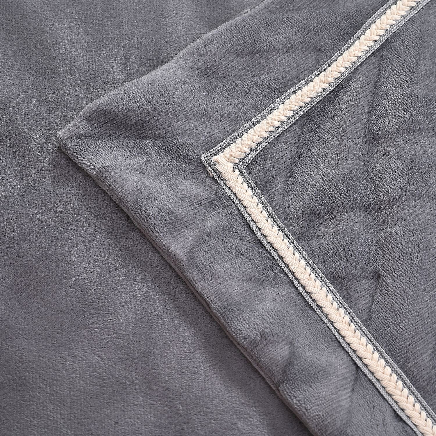 Set of 3 - Milky Velvet Duvet Cover with 2 Pillow Case - Pink