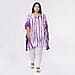 Tamsy 100% Viscose V-Neck Tie Dye Kaftan (One Size,8-18) - Oranage and Blue