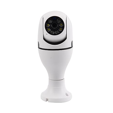 Light Bulb Security Camera with Night Vision, Full HD, Two Way Audio, 365 Degree Panoramic Clear View