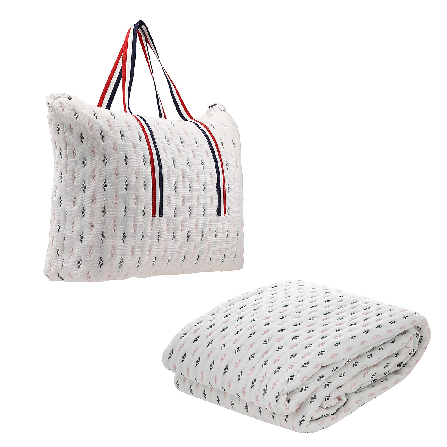 Jacquared 100 % Viscose Soft Summer Throw with Bag (Size 228x145 cm) - Pink Wings