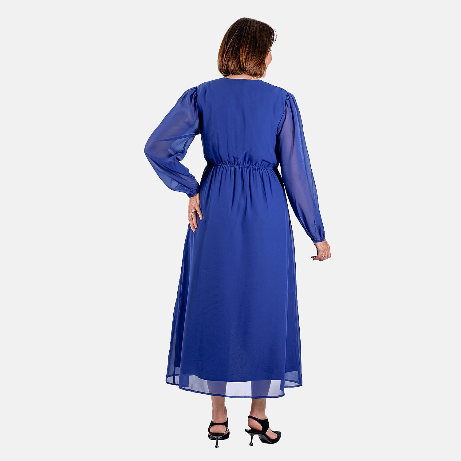 Front Wrap V-neck Dress