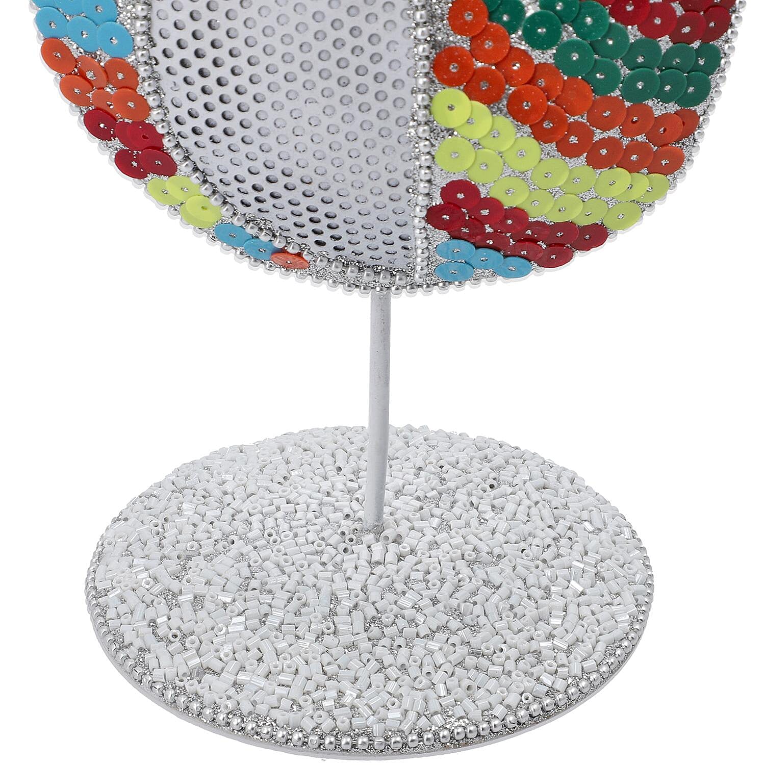 Bird Figure Iron Based Beaded Keyring Holder - Multi