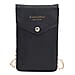 SENCILLEZ 100% Genuine Leather Cell Phone Crossbody Bag with Shoulder Strap (Size 18x12x1Cm) - Black