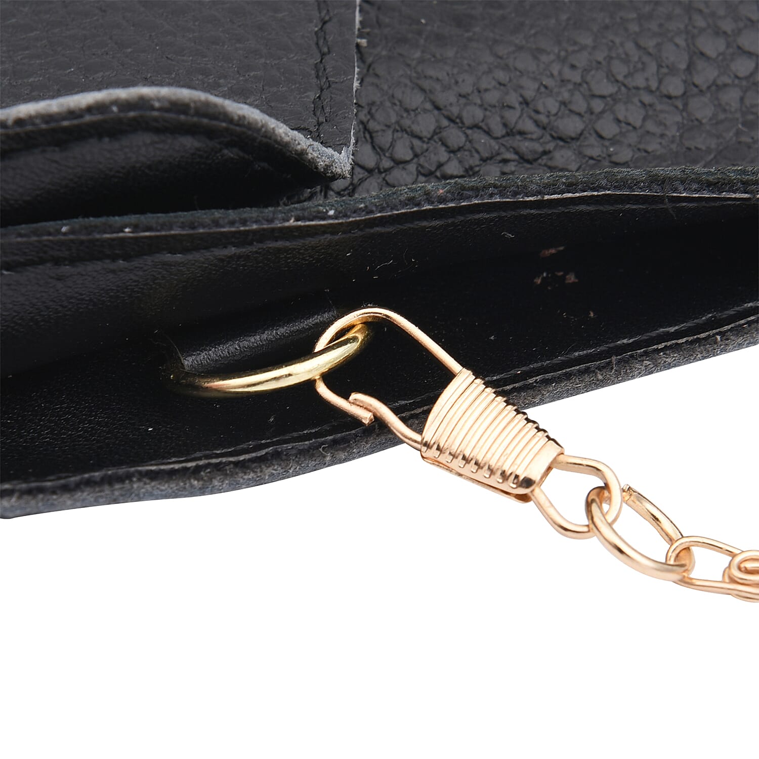 SENCILLEZ 100% Genuine Leather Cell Phone Crossbody Bag with Shoulder Strap (Size 18x12x1Cm) - Black