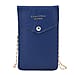 SENCILLEZ 100% Genuine Leather Cell Phone Crossbody Bag with Shoulder Strap (Size 18x12x1Cm) - Navy