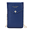 SENCILLEZ 100% Genuine Leather Cell Phone Crossbody Bag with Shoulder Strap (Size 18x12x1Cm) - Navy