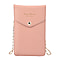 SENCILLEZ 100% Genuine Leather Cell Phone Crossbody Bag with Shoulder Strap (Size 18x12x1Cm) -  Pink