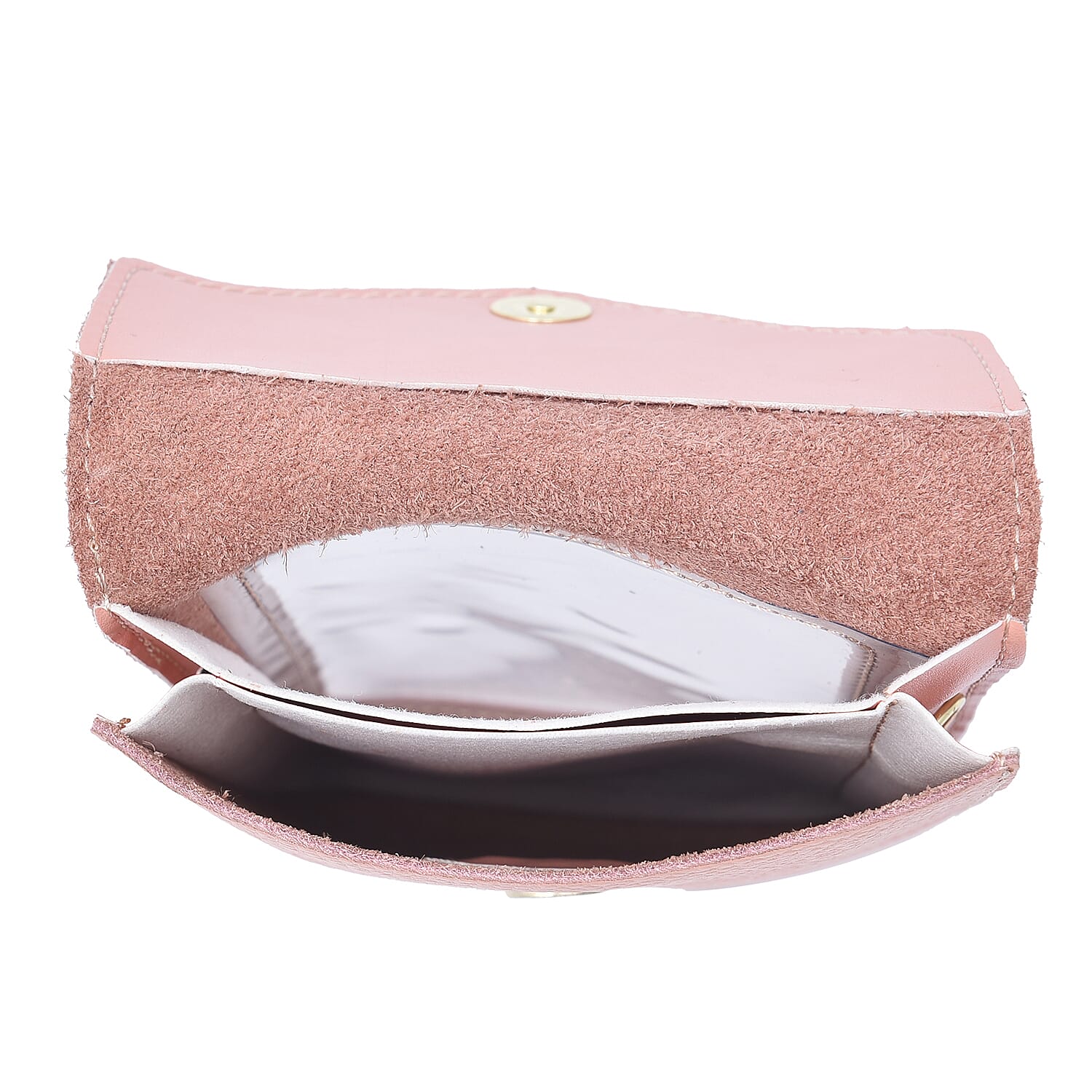 SENCILLEZ 100% Genuine Leather Cell Phone Crossbody Bag with Shoulder Strap (Size 18x12x1Cm) -  Peach